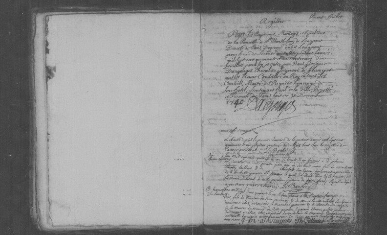 LONGPONT-SUR-ORGE. Paroisse Saint-Barthélémy : Baptêmes, mariages, sépultures : registre paroissial (1741-1750). [Nota bene : 1742 après 1743]. 