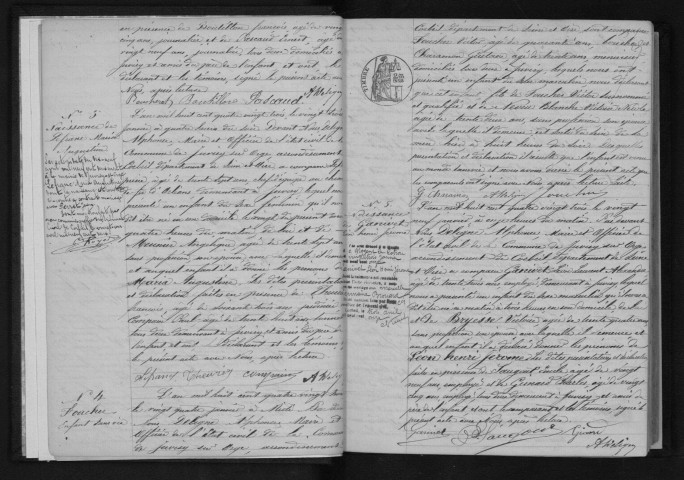 JUVISY-SUR-ORGE. Naissances, mariages, décès : registre d'état civil (1883-1888). 