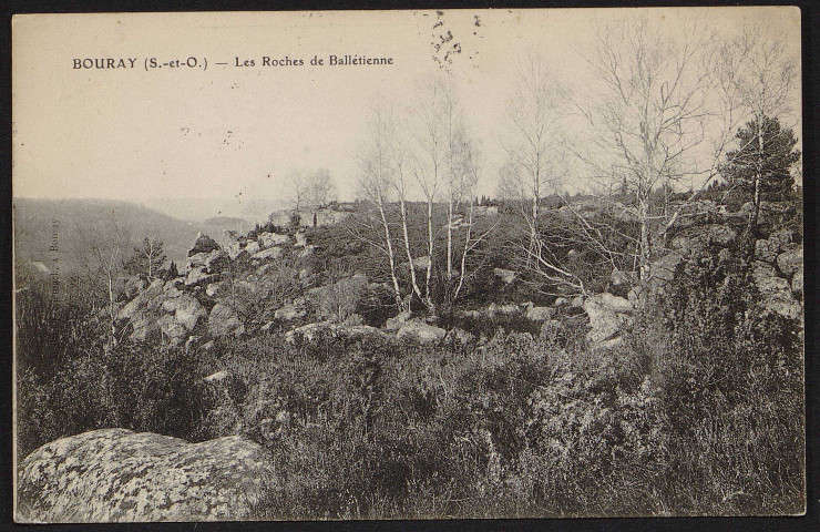 Bouray-sur-Juine.- Les roches de Ballétienne (14 juin 1914). 