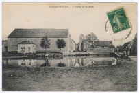 CONGERVILLE-THIONVILLE. - L'église et la rmare. Editeur Rameau, timbre à 10 centimes. 