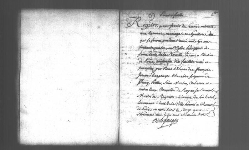 NORVILLE (LA). Paroisse Saint-Denis : Baptêmes, mariages, sépultures : registre paroissial (1764-1770). 