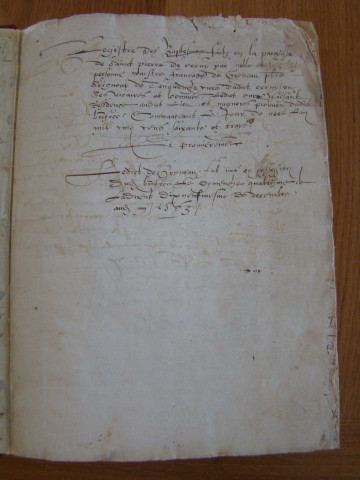 CERNY. - Copie des actes paroissiaux de la collection communale (1563-1743) [copie réalisée par un lecteur]. 