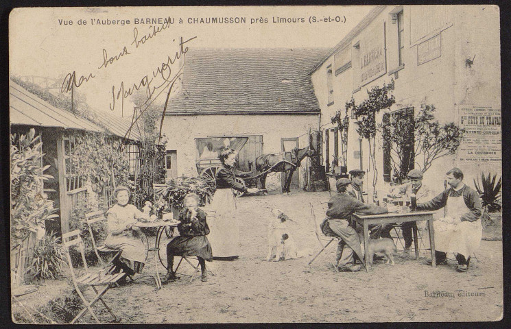 LIMOURS.- Chamusson, Vue de l'auberge Barneau (13 juin 1907). 