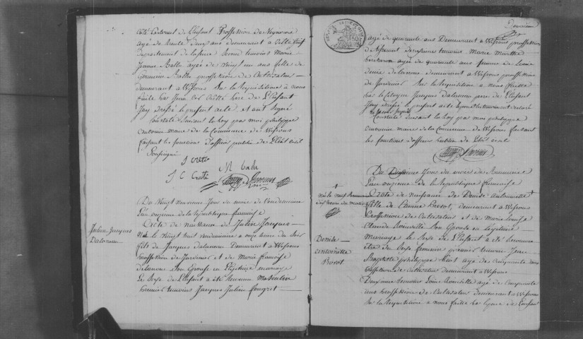 WISSOUS. Naissances, mariages, décès : registre d'état civil (an XI-1810). 