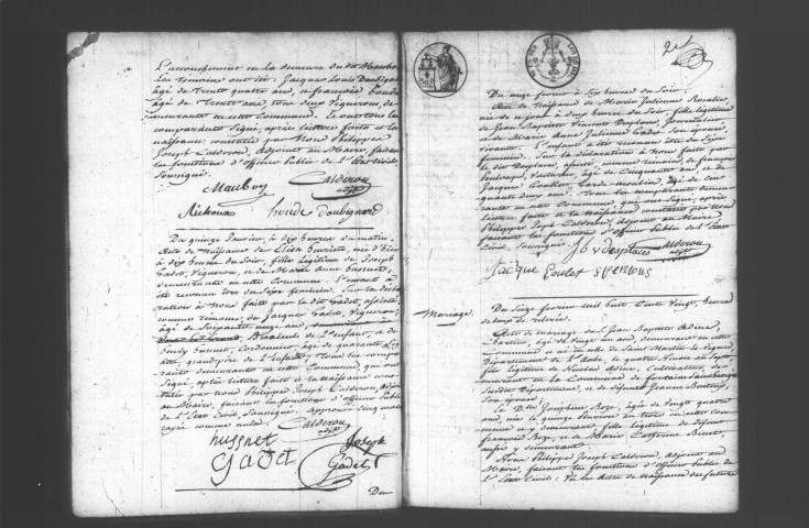 ECHARCON. Naissances, mariages, décès : registre d'état civil (1820-1836). 