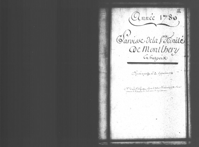 MONTLHERY. Paroisse Sainte-Trinité : Baptêmes, mariages, sépultures : registre paroissial (1766-1781). [Lacunes : B.M.S. (1769-1771, 1774-1778)]. 