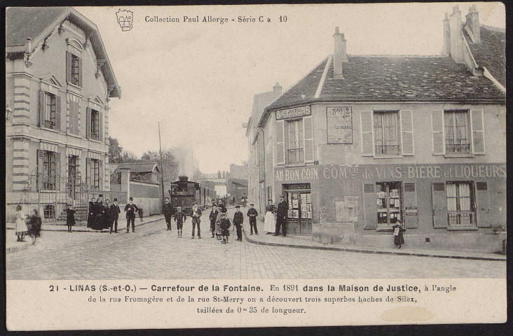 Linas.- Carrefour de la Fontaine [1904-1919]. 