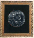 médaille (encadrée) de la Société astronomique de France : effigie de Camille Flammarion