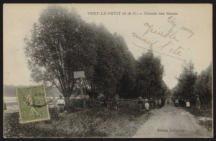 VERT-LE-PETIT.- Chemin des marais (31 décembre 1917)