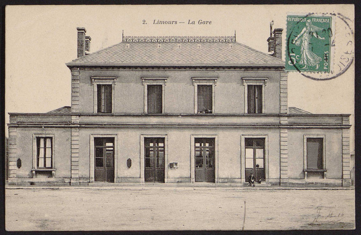 LIMOURS.- La gare, 1910. 