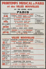 EVRY. - Printemps musical de Paris et des villes nouvelles : programme (1976). 
