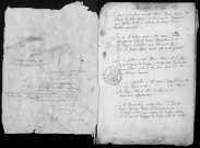 CHAMPCUEIL. - Registre des mariages et des sépultures (1637 - 1675). 