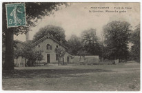 MONTGERON. - Forêt de Sénart. Le carrefour, maison du garde [Editeur ELD, 1909, timbre à 5 centimes]. 