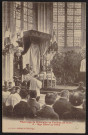 SAINT-SULPICE-DE-FAVIERES.- Pèlerinage : Mgr Gibier au trône (22 août 1913).
