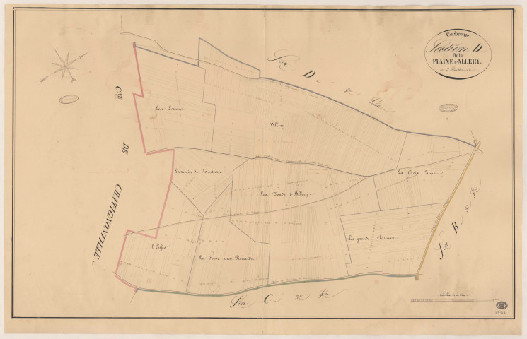 CORBREUSE. - Section D : Plaine d'Allery (la), 1ère feuille. 