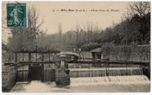 ATHIS-MONS. - Chute d'eau du moulin, Buret, 3 mots, 5 c, ad. 