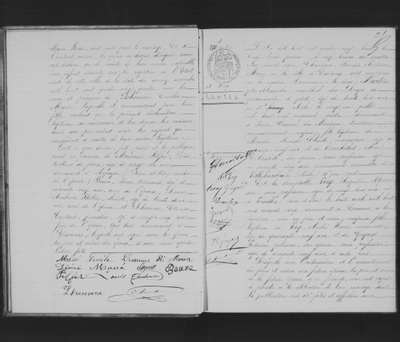 ESSONNES. Mariages : registre d'état civil (1888). 