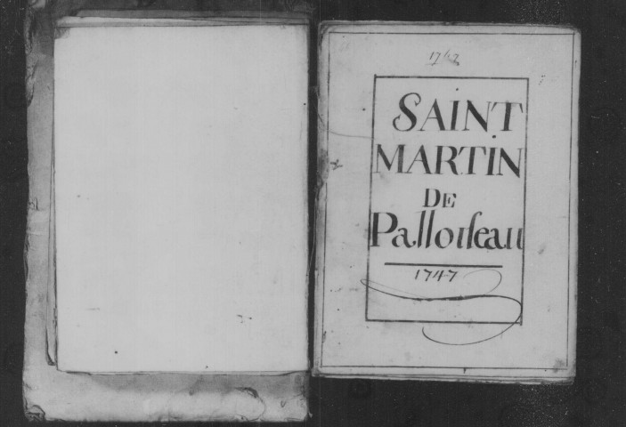 PALAISEAU. Paroisse Saint-Martin : Baptêmes, mariages, sépultures : registre paroissial (1747-1757). 