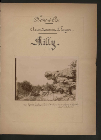 MILLY-LA-FORET (1899). 39 vues de microfilm 35 mm en bandes de 5 vues. 