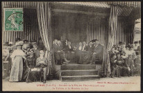 Linas.- Souvenir de la fête des fleurs du 22 août 1909 : La tribune et les membres du jury (17 octobre 1909). 