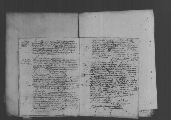 DOURDAN. Paroisse SAINT-PIERRE. - Baptêmes, mariages, sépultures : registre paroissial (1740-1744).
DOURDAN. Paroisse SAINT-GERMAIN. - Baptêmes, mariages, sépultures : registre paroissial (1740-1744).
DOURDAN. HÔTEL-DIEU. - Sépultures : registre paroissial (1740-1744). [Lacunes sépultures (1742-1743). Les registres des deux paroisses et de l'Hôtel-dieu sont reliés ensemble.] 