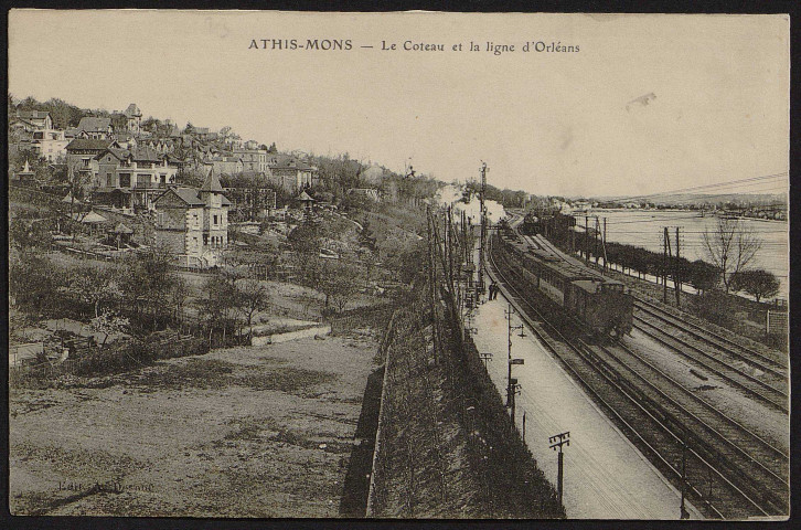 Athis-Mons.- Le coteau et la ligne de chemin de fer d'Orléans[1904-1930]. 