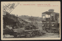 LONGJUMEAU.- Accident sur la ligne du tramway de Paris à Arpajon, le 16 août 1909.