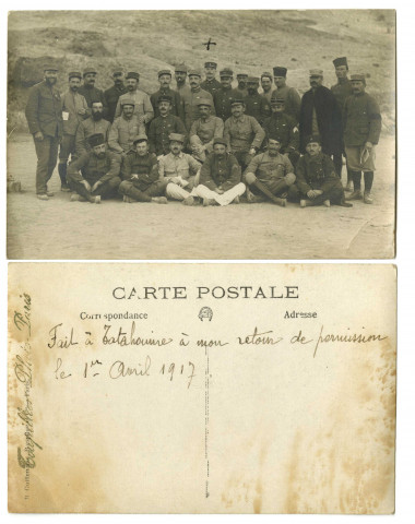 Eugène AMADE.- Cartes vues, 1913-1917, (2 pièces).