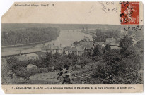 ATHIS-MONS. - Les coteaux d'Athis et panorama de la rive droite de la Seine, S. et O. artistique, Paul Allorge, 1907, 1 mot, 10 c, ad. 