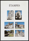 Etampes.- Eglise Notre-Dame-du-Fort, tour de Guinette, église Saint-Basile, église Saint-Martin, Les Portereaux et église Saint-Gilles (2003). 
