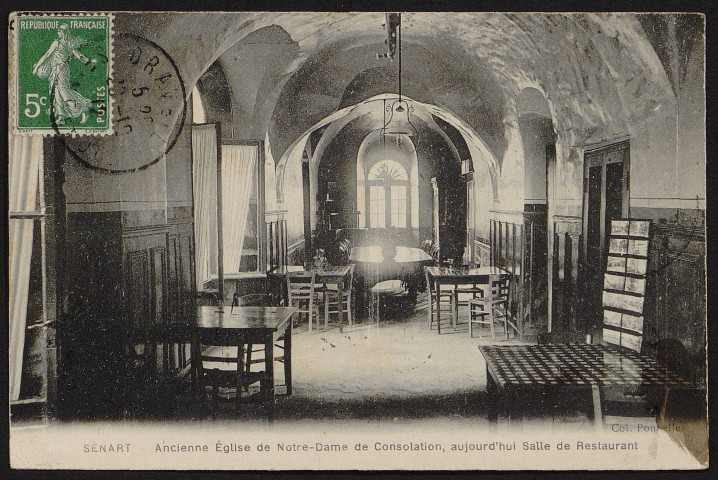 Restaurant de l'Ermitage : Salle de restaurant (19 octobre 1912).