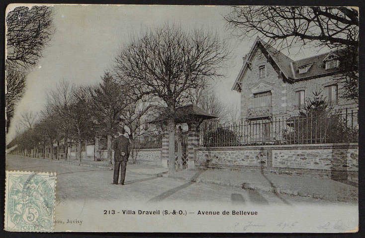 Draveil.- Villa-Draveil : avenue de Bellevue (7 juin 1906). 