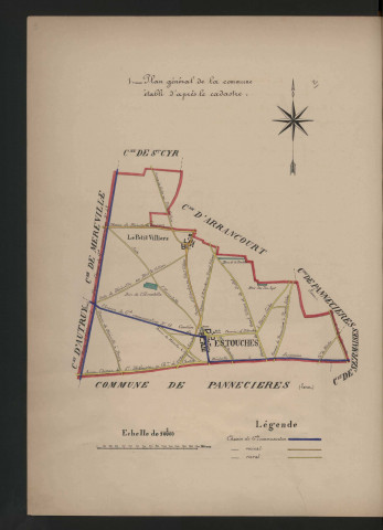 ESTOUCHES. - Monographie communale [1899] : 2 bandes, 7 vues. 