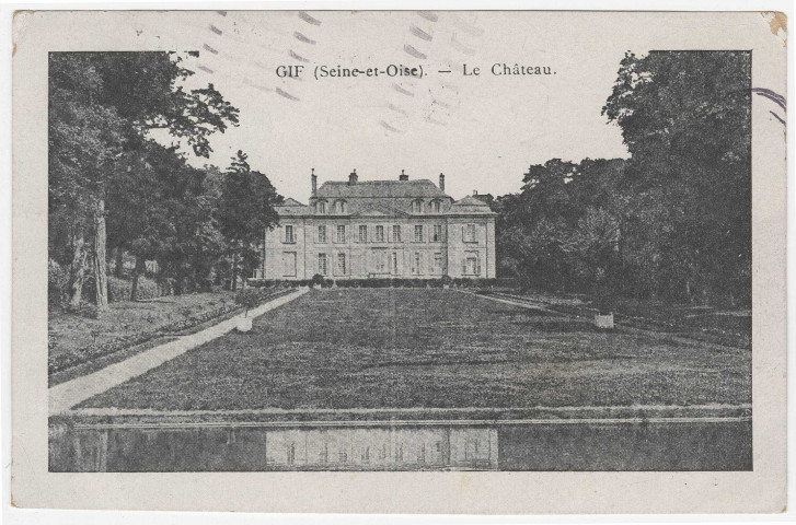 GIF-SUR-YVETTE. - Le château (1943), 17 lignes, 2 x 10 c, 1 f, ad. 