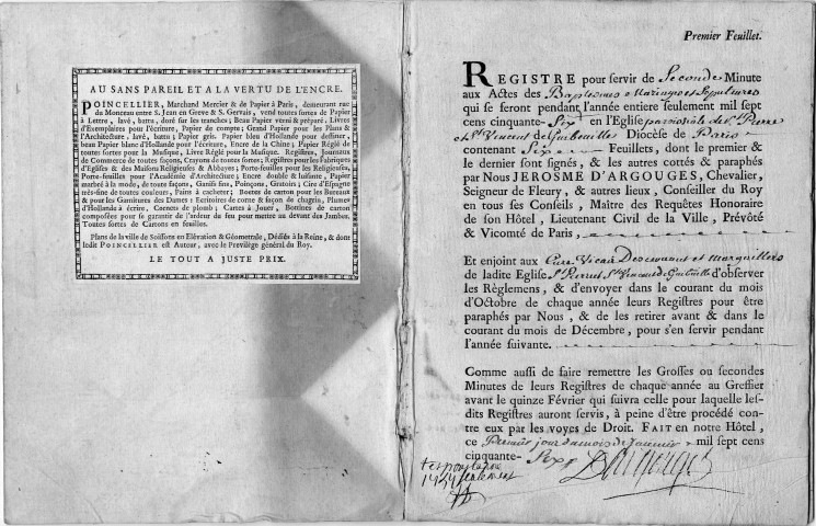 GUIBEVILLE. Paroisse Saint-Pierre et Saint-Vincent : Baptêmes, mariages, sépultures : registre paroissial (1756-1765). 