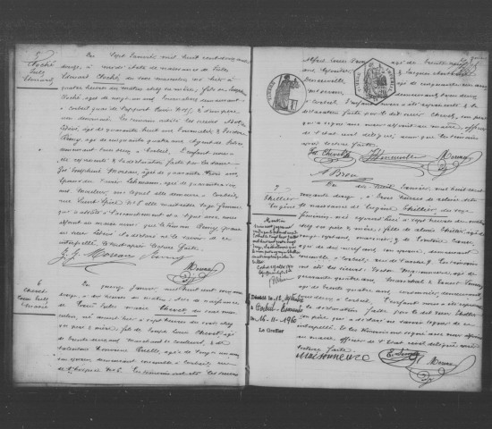 CORBEIL. Naissances : registre d'état civil (1872). 