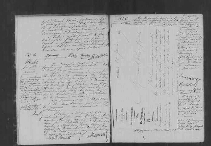 DOURDAN. Naissances, mariages, décès : registre d'état civil (1846-1847). 