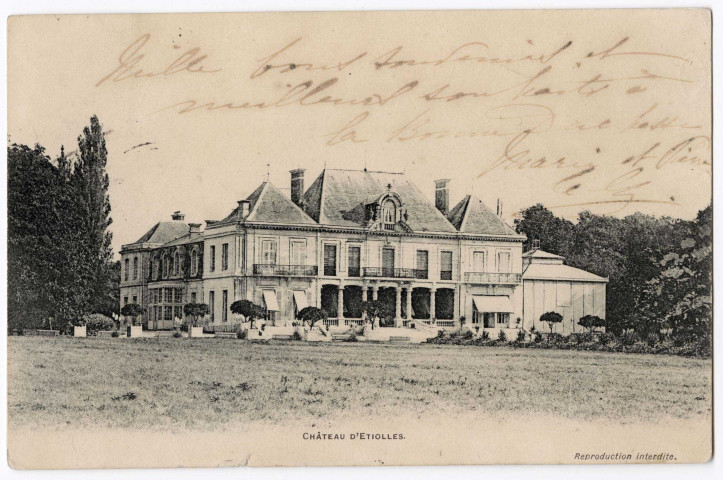 ETIOLLES. - Château d'Etiolles [Editeur Bréger, 1904, timbre à 10 centimes]. 