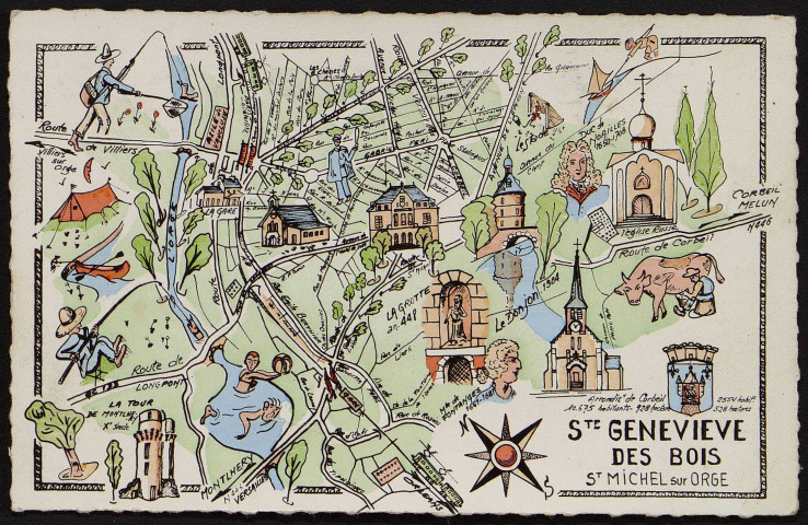 SAINTE-GENEVIEVE-DES-BOIS.- Plan (dessin) (6 août 1965) 