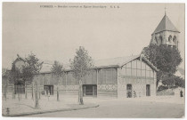 CORBEIL-ESSONNES. - Marché couvert et église Saint-Spire, cote négatif 2B116/8. 