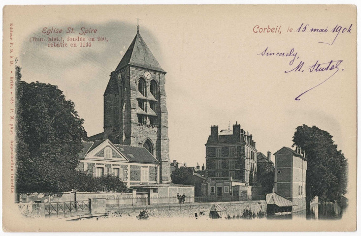 CORBEIL-ESSONNES. - Eglise Saint-Spire (Mon. hist.), fondée en 950, rebâtie en 1144, PS, 1904, 5 c, ad. 