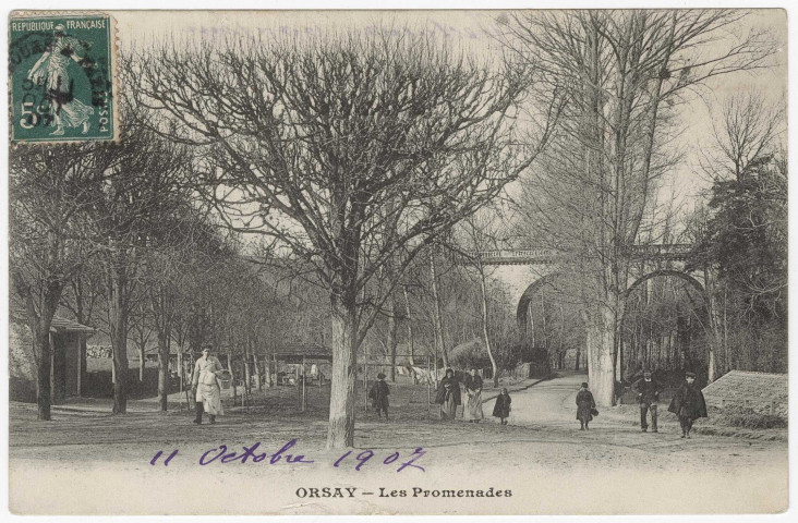 ORSAY. - Les promenades [1907, timbre à 5 centimes]. 