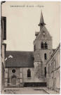 ANGERVILLE. - L'église, Melles Boulard, sépia. 