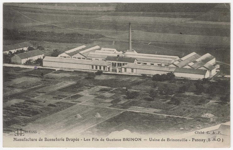PUSSAY. - Etablissement A. Brinon Fils. Manufacture de bonneterie drapée et les fils de Gustave Brinon, usine de Brinonville [Editeur Lenormand, 1926, timbre à 30 centimes]. 