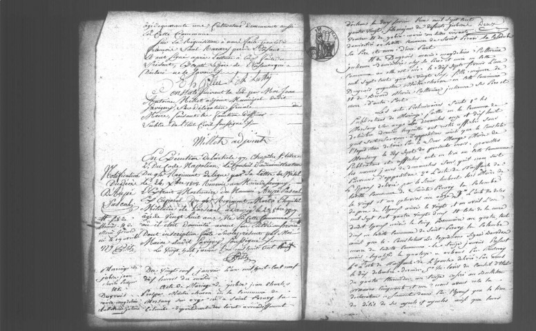SAVIGNY-SUR-ORGE. Naissances, mariages, décès : registre d'état civil (1809-1815). 