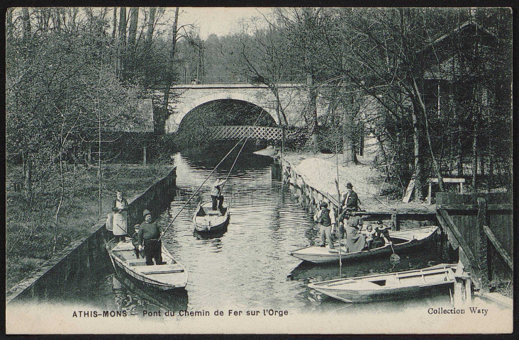 Athis-Mons.- Pont du chemin de fer sur l'Orge [1904-1920]. 
