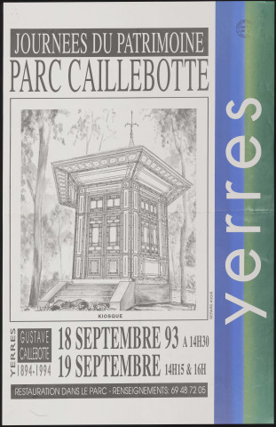 YERRES. - Journées du patrimoine. Parc Caillebotte, 18 septembre-19 septembre 1993. 