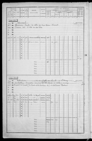 DRAVEIL. - Matrice des propriétés bâties : cases 1201 à 1800 [cadastre rénové en 1967]. 