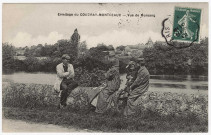 MORSANG-SUR-SEINE. - Vue de Morsang, Ermitage du Coudray-Montceaux. [Editeur IPM, 1908, timbre à 5 centimes]. 