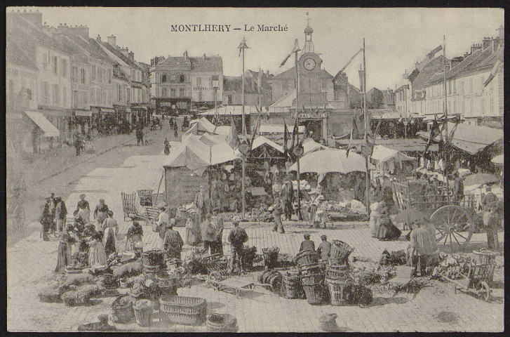 Montlhéry.- Le marché (21 mars 1907). 